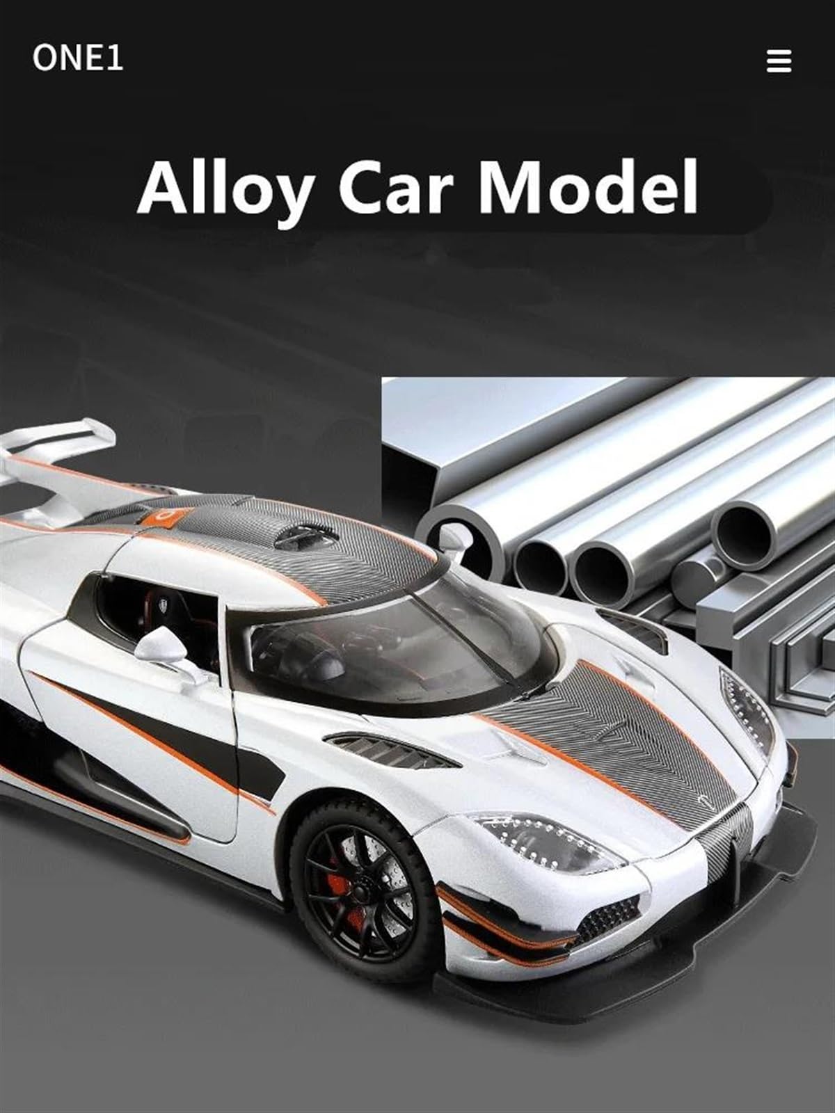 Amazon.co.jp: ミニカー スケールモデルカー 1:24 ケーニグセグ 1 1